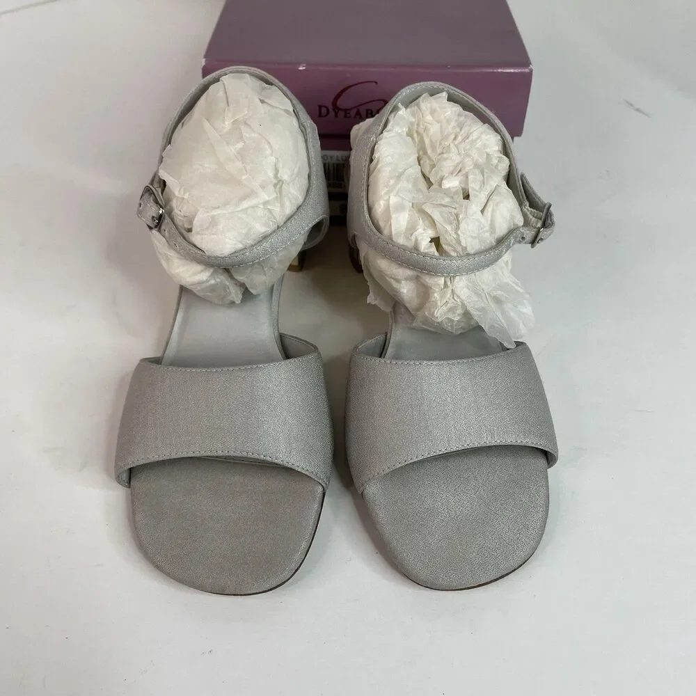 Dyeables Rhapsody Luxe Heels Women’s Size 5 1/2 B, Silver Wedding, Pumps Vintage - Picture 5 of 9